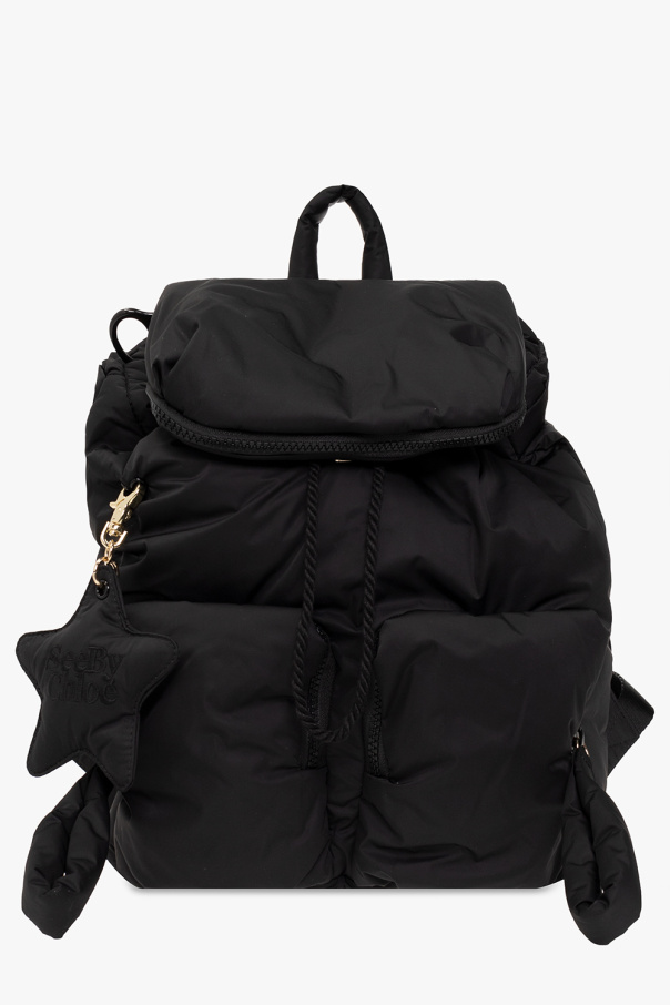 Black Joy Rider backpack with logo See By Chloe SchaferandweinerShops France length chloe Pull On Ankle Skinny in Bright White